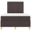 LED Box Spring Bed med hovedgærde Mørk Brun 120 x 190 cm Stof