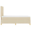 LED Box Spring Bed med hovedgærde Creme 120 x 190 cm Stof