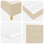LED Box Spring Bed med madras Creme 160 x 200 cm Stof