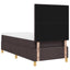LED Box Spring Bed med hovedgærde Mørk Brun 100 x 200 cm Stof