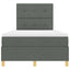 LED Box Spring Bed med hovedgærde Mørkegrå 120 x 200 cm Stof