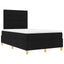 LED Box Spring Bed med hovedgærde Sort 120 x 200 cm Stof