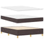 LED Box Spring Bed med hovedgærde Mørk Brun 160 x 200 cm Stof