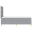 LED Box Spring Bed med hovedgærde Lysegrå 80 x 200 cm Stof