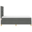 LED Box Spring Bed med hovedgærde Mørkegrå 90 x 190 cm Stof