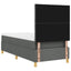 LED Box Spring Bed med hovedgærde Mørkegrå 100 x 200 cm Stof