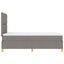 LED Box Spring Bed med hovedgærde Gråbrun 120 x 190 cm Stof