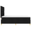 LED Box Spring Bed med hovedgærde Sort 140 x 200 cm Stof