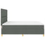 LED Box Spring Bed med hovedgærde Mørkegrå 180 x 200 cm Stof