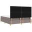 LED Box Spring Bed med hovedgærde Gråbrun 180 x 200 cm Stof
