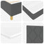 LED Box Spring Bed med hovedgærde Mørkegrå 200 x 200 cm Stof