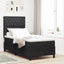 LED Box Spring Bed med madras Sort 90 x 190 cm Stof