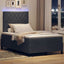 LED Box Spring Bed med madras Mørkegrå 120 x 200 cm Fløjl