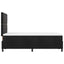 LED Box Spring Bed med madras Sort 120 x 200 cm Fløjl