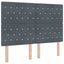 LED Box Spring Bed med madras Mørkegrå 140 x 200 cm Fløjl
