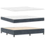 LED Box Spring Bed med madras Mørkegrå 200 x 200 cm Fløjl