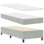 LED Box Spring Bed med hovedgærde Lysegrå 80 x 200 cm Fløjl