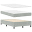 LED Box Spring Bed med hovedgærde Lysegrå 120 x 190 cm Fløjl