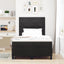 LED Box Spring Bed med hovedgærde Sort 120 x 190 cm Fløjl
