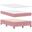 LED Box Spring Bed med hovedgærde Lyserød 120 x 190 cm Fløjl