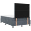 LED Box Spring Bed med hovedgærde Mørkegrå 120 x 200 cm Fløjl