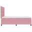 LED Box Spring Bed med hovedgærde Lyserød 140 x 200 cm Fløjl