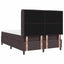 LED Box Spring Bed med madras Mørk Brun 160 x 200 cm Stof