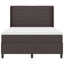 LED Box Spring Bed med madras Mørk Brun 160 x 200 cm Stof
