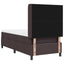 LED Box Spring Bed med hovedgærde Mørk Brun 90 x 190 cm Stof