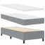 LED Box Spring Bed med hovedgærde Lysegrå 80 x 200 cm Stof