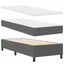 LED Box Spring Bed med hovedgærde Mørkegrå 80 x 200 cm Stof