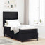 LED Box Spring Bed med hovedgærde Sort 80 x 200 cm Stof