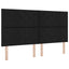 LED Box Spring Bed med hovedgærde Sort 180 x 200 cm Stof