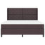 LED Box Spring Bed med hovedgærde Mørk Brun 180 x 200 cm Stof