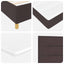 Box spring seng med LED-lysstrimler Brun 100 x 200 cm Stof