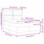 Box spring seng med LED-lysstrimler Blå 140 x 190 cm Stof