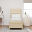 Box spring seng med LED-lysstrimler Creme 80 x 200 cm Stof