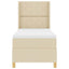 Box spring seng med LED-lysstrimler Creme 80 x 200 cm Stof