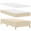Box spring seng med LED-lysstrimler Creme 90 x 190 cm Stof