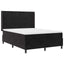 Box spring seng med LED-lysstrimler Sort 160 x 200 cm Fløjl
