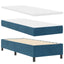 Box spring seng med LED-lysstrimler Blå 80 x 200 cm Fløjl