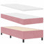 Box spring seng med LED-lysstrimler Lyserød 80 x 200 cm Fløjl