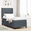 Box spring seng Mørkegrå 90 x 200 cm Fløjl