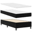 Box spring seng med LED-lysstrimler Sort 100 x 200 cm Fløjl