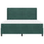 Box spring seng med hovedgærde Mørkegrøn 180 x 200 cm Fløjl