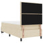 Box spring seng med hovedgærde Creme 80 x 200 cm Stof
