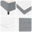 Box spring seng med hovedgærde Lysegrå 90 x 190 cm Stof