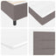 Box spring seng med hovedgærde Gråbrun 90 x 190 cm Stof