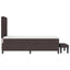 Box spring seng med hovedgærde Mørk Brun 90 x 200 cm Stof