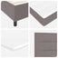Box spring seng med hovedgærde Gråbrun 90 x 200 cm Stof